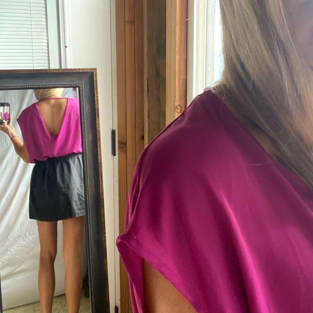 COPY - RO & DE FLOWY MAGENTA BLOUSE SIZE SMALL - Picture 3 of 8